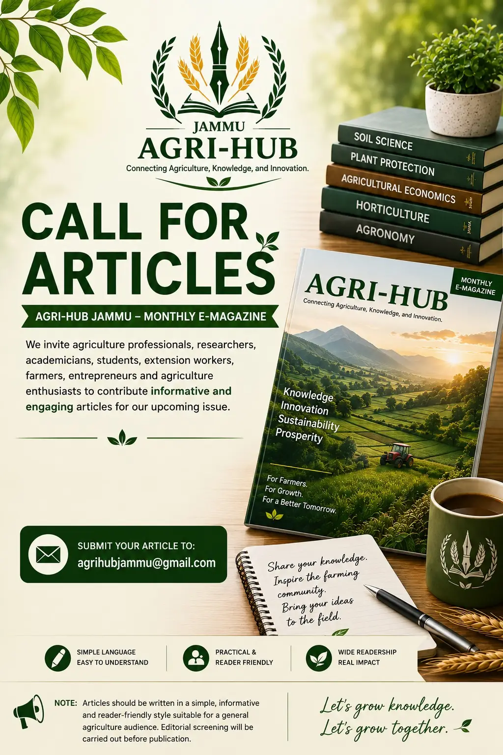 Call for Articles — Agri-Hub Jammu
